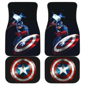 Captain America Shield & Hammer Car Floor Mats 191021