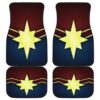 Captain Marvel Front And Back Car Mats