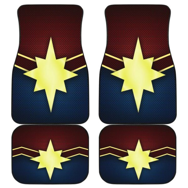 Captain Marvel Front And Back Car Mats