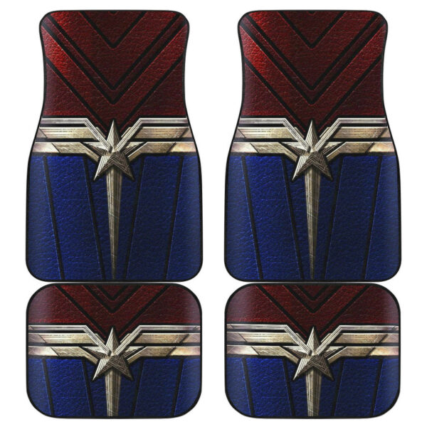 Captain Marvel Logo Art Car Floor Mats Movie Fan Gift H050320