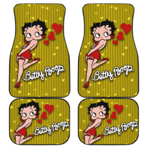 Cartoon Betty Boop Hearts Car Floor Mats Fan Gift H1225