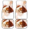 Cat Sleep Front And Back Car Mats