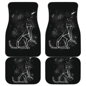 Cat Star Sky in black theme Car Floor Mats 191021