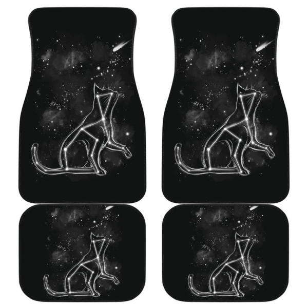 Cat Star Sky in black theme Car Floor Mats 191021