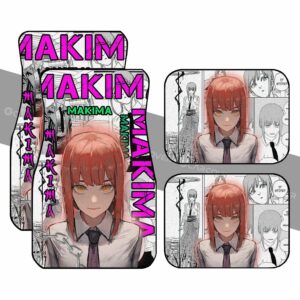 Chainsaw Man Makima Car Floor Mats Custom Anime Car Interior Accessories