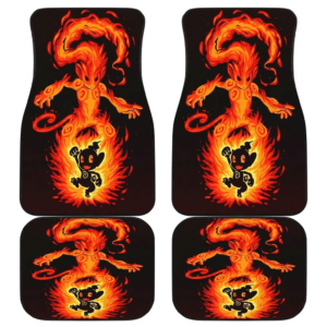 Charizard And Infernape in black theme Car Floor Mats 191021