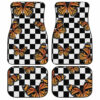 Checkerboard Butterfly Car Floor Mats Custom Car Accessories