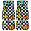 Checkerboard Butterfly Car Floor Mats Custom Colorful Car Accessories