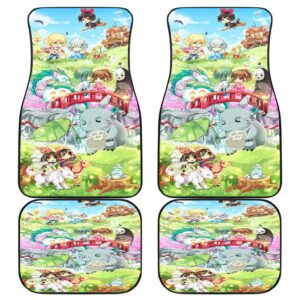 Chibi Ghibli Front And Back Car Mats