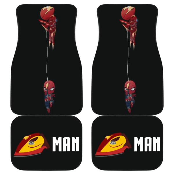 Chibi Iron Man & Spider Man Marvel Avengers Car Floor Mats NA022301