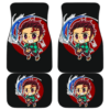 Chibi Tanjiro Water Dragon Power Demon Slayer Car Floor Mats UBC033006