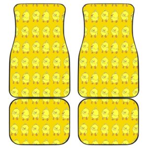 Chicks Funny In Yellow Theme Car Floor Mats