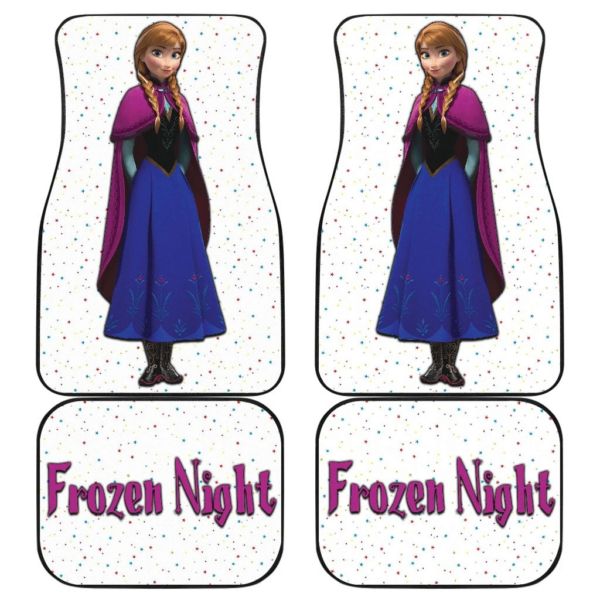 Christmas Car Floor Mats | Frozen Night Anna Princess Car Mats