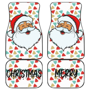 Christmas Car Floor Mats | Santa Claus Laughing Face Merry Xmas Car Mats