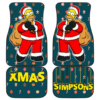 Christmas Car Floor Mats | Simpsons Wearing Santa Claus Clothes Xmas Cosplay Car Mats