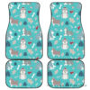 Christmas Cute Siberian Husky Puppie Pattern Front And Back Car Mats 045109 T1120