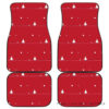 Christmas Tree Star Snow Red Background Front And Back Car Mats 045109 T1120