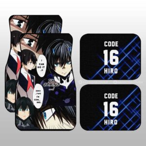 Code:016 Hiro Car Floor Mats Custom DARLING In The FRANXX Anime Gifts For Anime Fans