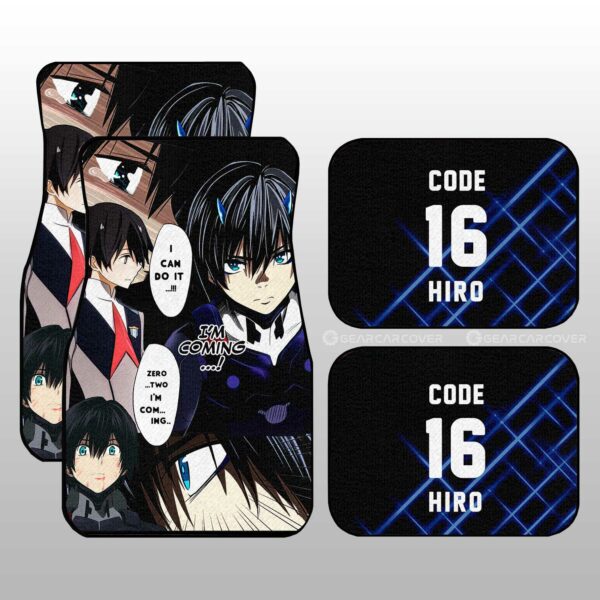 Code:016 Hiro Car Floor Mats Custom DARLING In The FRANXX Anime Gifts For Anime Fans