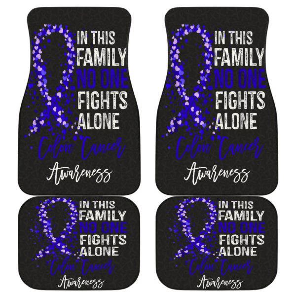 Colon Cancer No One Fights Alone Car Floor Mats H042620