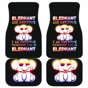 Color Elephant Front And Back Car Mats