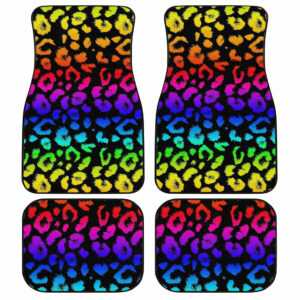 Colorful Cheetah Print Car Floor Mats Custom Skin Animal Car Accessories