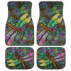 Colorful Dragonfly Car Floor Mats Custom Dragonfly Car Accessories Gifts Idea