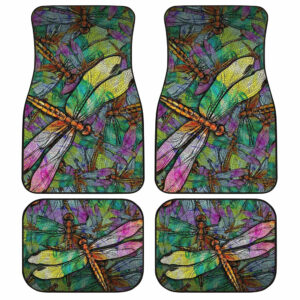 Colorful Dragonfly Car Floor Mats Custom Dragonfly Car Accessories Gifts Idea