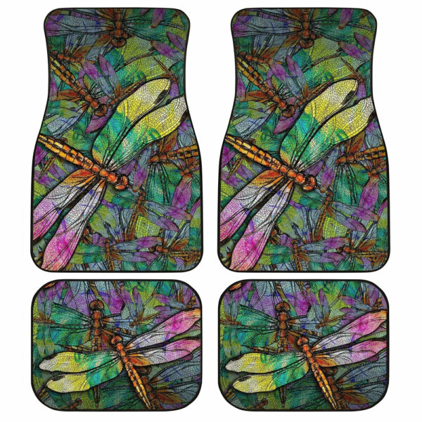 Colorful Dragonfly Car Floor Mats Custom Dragonfly Car Accessories Gifts Idea