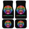 Colorful Flower Peace Car Floor Mats Get Your Happy On Car Accessories