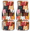 Colorfull Cats Funny Painting Car Floor Mats 191021