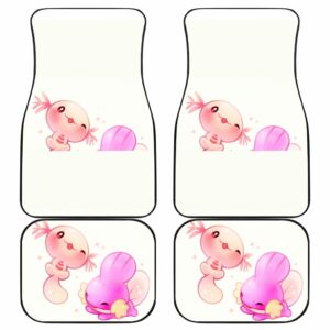 Coral Axolotl And Pokemon Car Mats