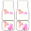 Coral Axolotl And Pokemon in pink theme Car Floor Mats 191021