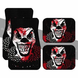 Creepy Evil Clown Face Car Floor Mats Custom Halloween Car Accessories