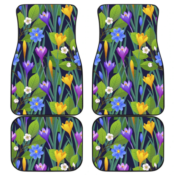 Crocus Flower Car Floor Mats Amazing Gift Ideas H200211