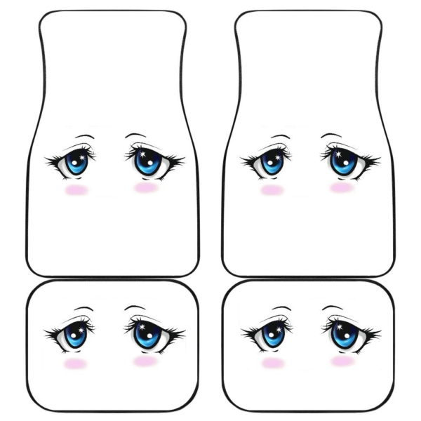 Cute Anime Shame Eyes Car Floor Mats 191021