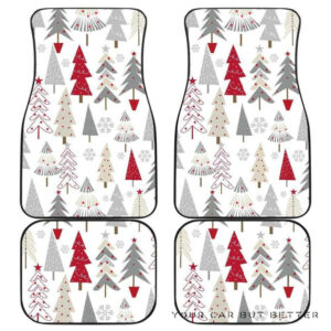 Cute Christmas Tree Pattern Front And Back Car Mats 045109 T1120