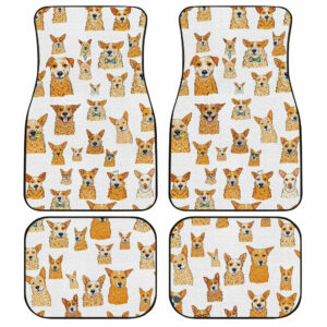 Cute Dog Face Car Floor Mats Custom Pattern Dog Car Accessories