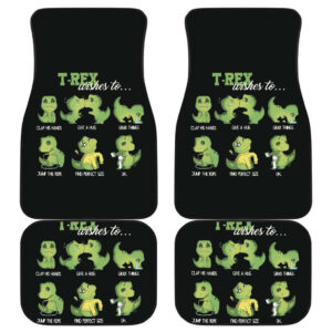 Cute Green T-Rex Dinosaur CarFloor Mats 191021