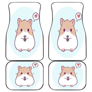 Cute Hamster Chibi in white theme Car Floor Mats 191021