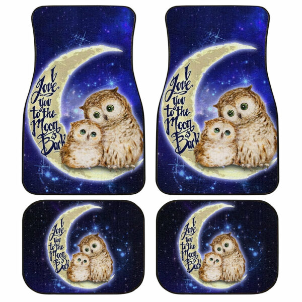 Cute Owl Car Floor Mats Custom I Love You To The Moon And Back Galaxy Car Accessories Gifts Idea