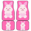 Cute Piglet Cartoon in Pink theme Car Floor Mats 191021