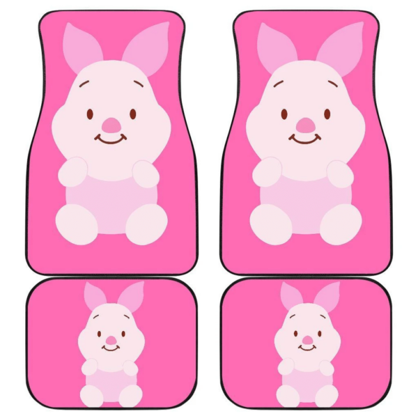 Cute Piglet Cartoon in Pink theme Car Floor Mats 191021