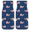 Cute Sea Lion Seal Christmas Hat Candy Cane Heart Pattern Front And Back Car Mats 045109 T1120