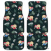 Cute Sloths Sleeping Christmas Ball Santa Hat Pattern Front And Back Car Mats 045109 T1120