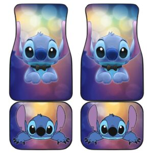 Cute Stitch Car Floor Mats Disney Cartoon Fan Gift H200304