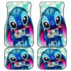 Cute Stitch Front And Back Car Mats