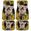 Cute Sunflower Corgi Car Floor Mats Custom Car Accessories Car Accessories For Corgi Onwers