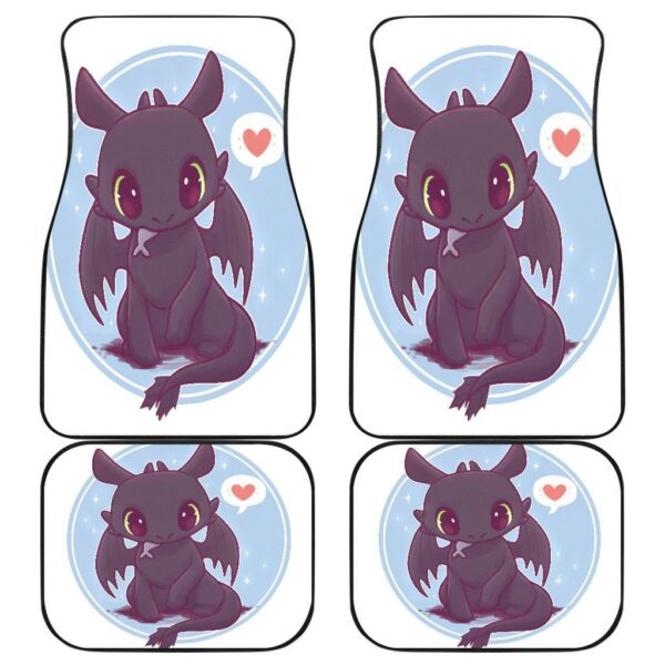 Cute Toothless Front And Back Car Mats