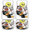 Cuties Baby Animal Looney Tunes in white theme Car Floor Mats 191018